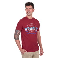 Wrangler Mens Wesley S/S Tee (X5S1557387) Red [SD]