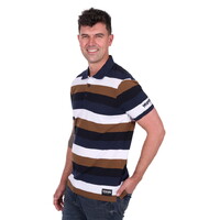 Wrangler Mens Walter Polo (X5S1560375) Navy/Tan [SD]