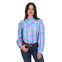 Wrangler Womens Emily Check L/S Shirt (X5S2129431) Blue [SD]