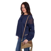 Wrangler Womens Tamara L/S Blouse (X5S2513443) Navy [SD]