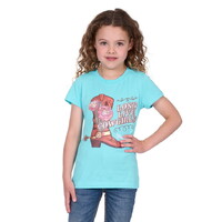 Wrangler Girls Kelly S/S Tee (X5S5598453) Aqua [SD]