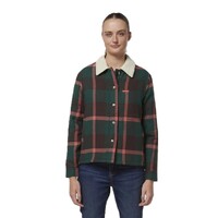 Hard Yakka Womens Heritage Trucker Sherpa Jacket (Y08760) Green Check [SD]