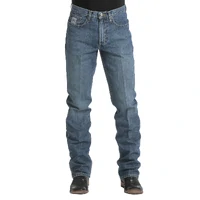 Cinch Mens Silver Label Slim Fit Jeans (MB98034001) Medium Stonewash