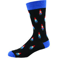 Bamboozld Mens Gnome Bamboo Socks (BBW16GNOMR) Black 7-11 [SD]