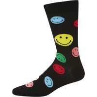Bamboozld Mens Smiley Bamboo Socks (BBW22SMILEYR) Black 7-11 [SD]