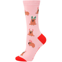 Bamboozld Womens Jolly Wombat Bamboo Socks (BBS20JOLLYWOMBATW) Pink 2-8 [SD]