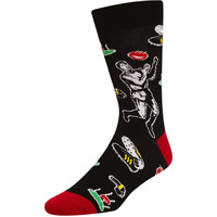 Bamboozld Mens Up There Cazaly Bamboo Socks (BBW21UPTHERECAZR) Black 7-11