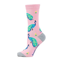 Bamboozld Womens Peacock Bamboo Socks (BBS223PEACOCKW) Pink 2-8