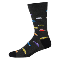 Bamboozld Socks Mens Vintage Cars Bamboo Socks (BBW23VINTAGECARR) Charcoal 7-11