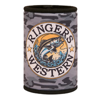 Ringers Western Buckin Barra Stubby Cooler (724063RW) Black Camo