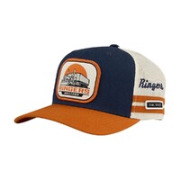 Ringers Western Big Rig Trucker Cap (723154RW) Navy/Burnt Orange
