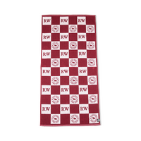 Ringers Western RW Check Cotton Jacquard Towel (724048RW) Burgundy