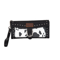 Wrangler Cow Print Wallet (X5S2928WLT) Black [SD]