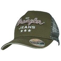 Wrangler Piper High Profile Ponytail Trucker Cap (X5S2942CAP) Olive OSFM [SD]
