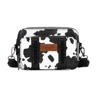 Wrangler Cow Print Small Crossbody Bag (X5S2936BAG) Black [SD]